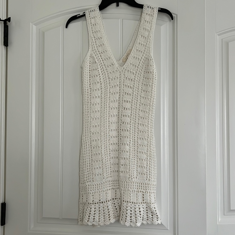 White crochet dress